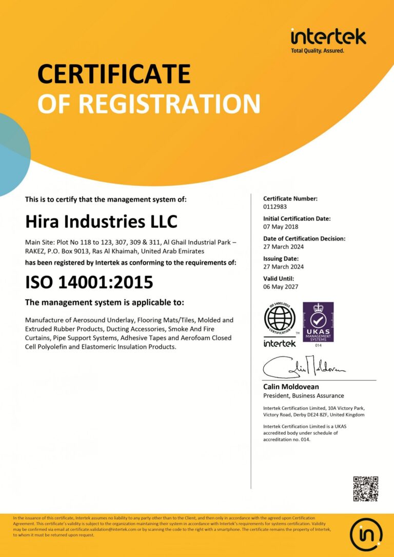 Rubtech Certificate