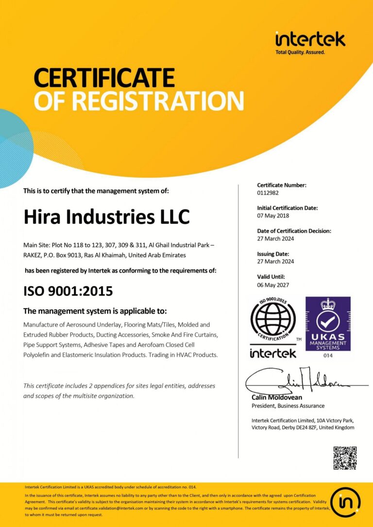 Rubtech Certificate